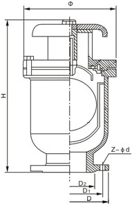 FGP4X復(fù)合式高速排氣閥結(jié)構(gòu)圖